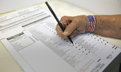 Voting of a person marking a California ballot