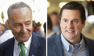 Sen. Charles Schumer and Rep. Devin Nunes Photo Combination
