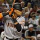 Stock photo of San Francisco Giants', Gorkys Hernandez, up to bat