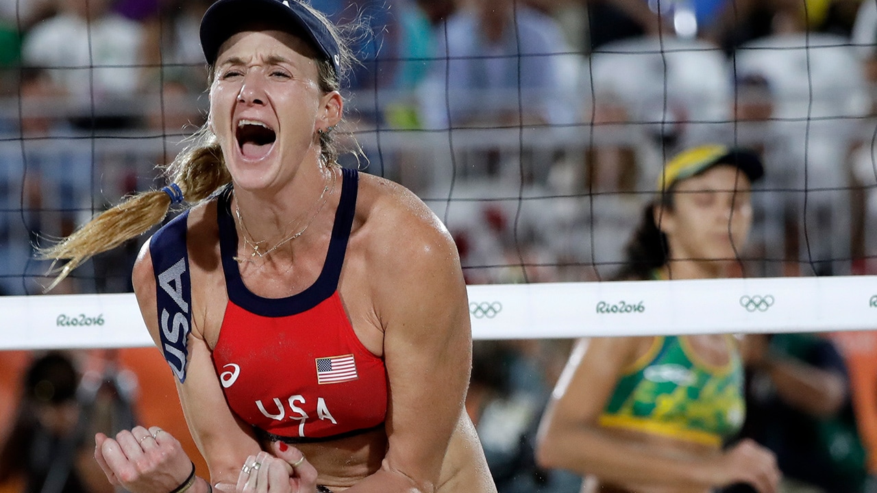 Photo of Kerri Walsh Jennings during the 2016 Summer Olympics