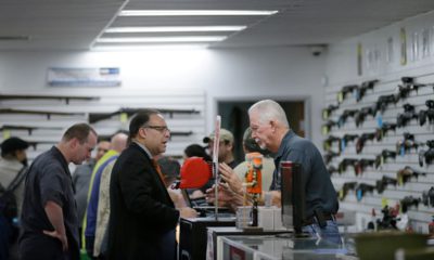 Photo of customers at Bullseye Sports gun shop