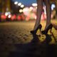 Photo of prostitute on dark street
