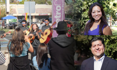 Photo illustration of District 5 candidates Paula Yang and Luis Chavez