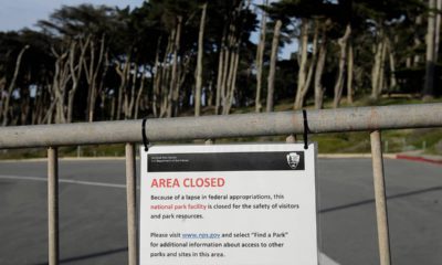 Photo of a gate blocking a parking lot to Land's End in SF