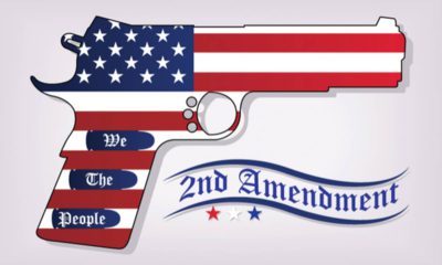 Photo of a gun with the banner "2nd Amendment"