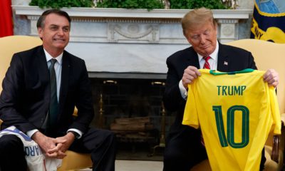 Photo of President Donald Trump and Brazilian President Jair Bolsonaro