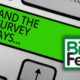 Composite illustration of the BizFed CV logo and the words "And the survey says"