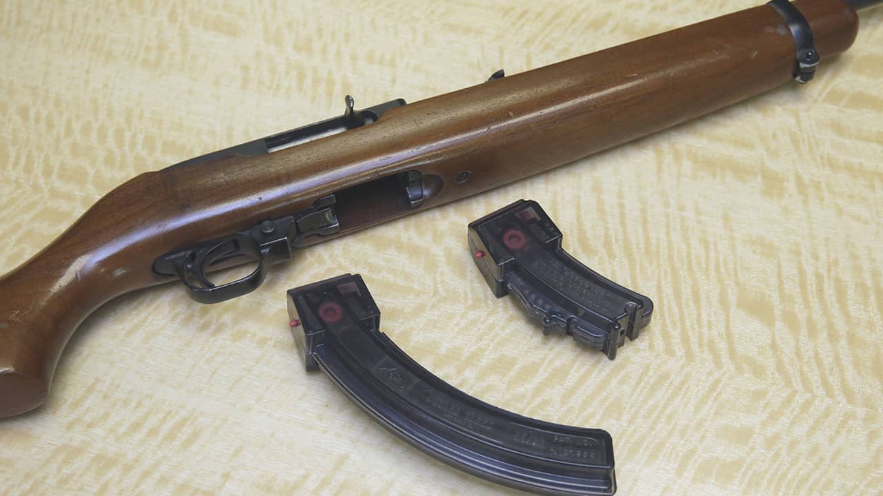 Photo of a semi-automatic rifle