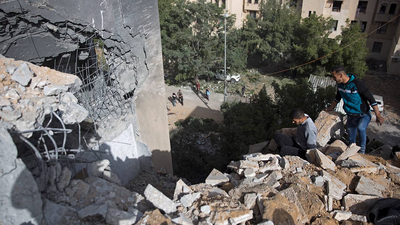 Photo of a destroyed house in the Northern Gaza Strip