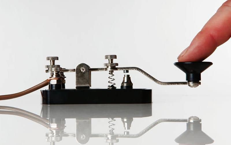 Photo of Morse telegraph key