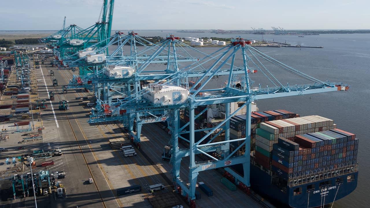 Photo of container ships