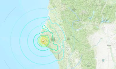 Photo of a map of the location of the earthquake that hit California on June 22