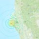 Photo of a map of the location of the earthquake that hit California on June 22