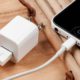 Photo of iPhone connected to a charger