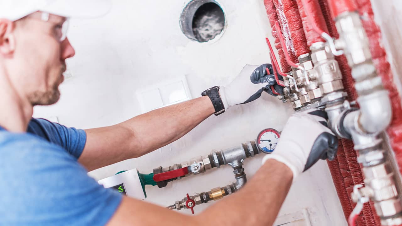 Photo of a plumber