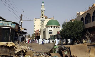 Photo of worshippers gathering at a mosque