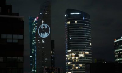 Photo of a bat signal in Mexico City