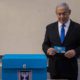 Photo of Benjamin Netanyahu at a voting station in Israel