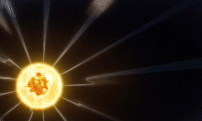 Photo of flips in the direction of the magnetic field embedded in the solar wind