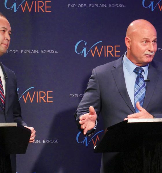 Photo of Fresno mayoral candidates Andrew Janz and Jerry Dyer