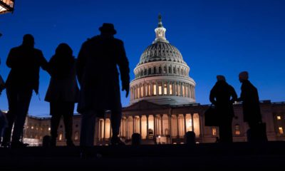 Photo of the Capitol at night