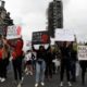 Photo of protesters in London